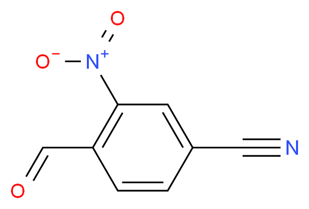 4-Formyl-3-nitrobenzonitrile_分子结构_CAS_90178-78-2)