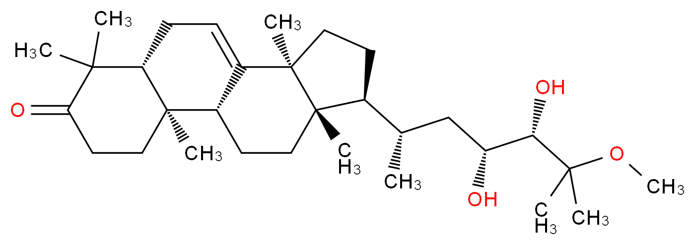 (1R,2R,7R,11S,14S,15S)-14-[(2S,4R,5S)-4,5-dihydroxy-6-methoxy-6-methylheptan-2-yl]-2,6,6,11,15-pentamethyltetracyclo[8.7.0.0<sup>2</sup>,<sup>7</sup>.0<sup>1</sup><sup>1</sup>,<sup>1</sup><sup>5</sup>]heptadec-9-en-5-one_分子结构_CAS_115334-04-8