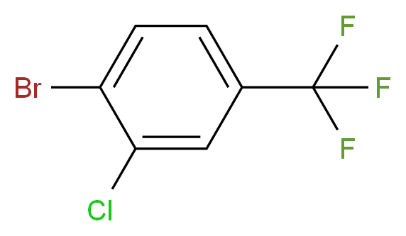 1-bromo-2-chloro-4-(trifluoromethyl)benzene_分子结构_CAS_402-04-0