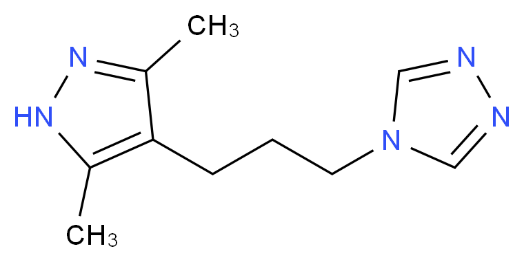 4-[3-(3,5-dimethyl-1H-pyrazol-4-yl)propyl]-4H-1,2,4-triazole_分子结构_CAS_)