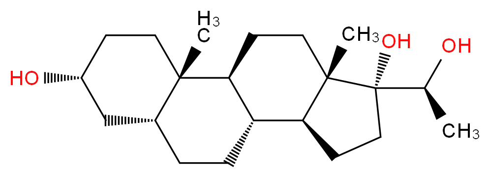 5β-孕烷-3α,17α,20α-三醇_分子结构_CAS_1098-45-9)