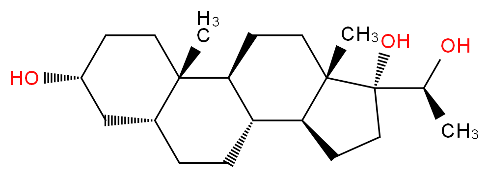 (1S,2S,5R,7R,10R,11S,14R,15S)-14-[(1S)-1-hydroxyethyl]-2,15-dimethyltetracyclo[8.7.0.0<sup>2</sup>,<sup>7</sup>.0<sup>1</sup><sup>1</sup>,<sup>1</sup><sup>5</sup>]heptadecane-5,14-diol_分子结构_CAS_1098-45-9