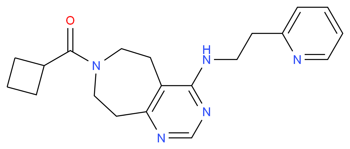 7-(cyclobutylcarbonyl)-N-(2-pyridin-2-ylethyl)-6,7,8,9-tetrahydro-5H-pyrimido[4,5-d]azepin-4-amine_分子结构_CAS_)