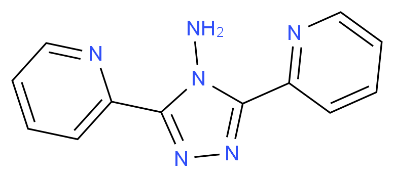 bis(pyridin-2-yl)-4H-1,2,4-triazol-4-amine_分子结构_CAS_1671-88-1