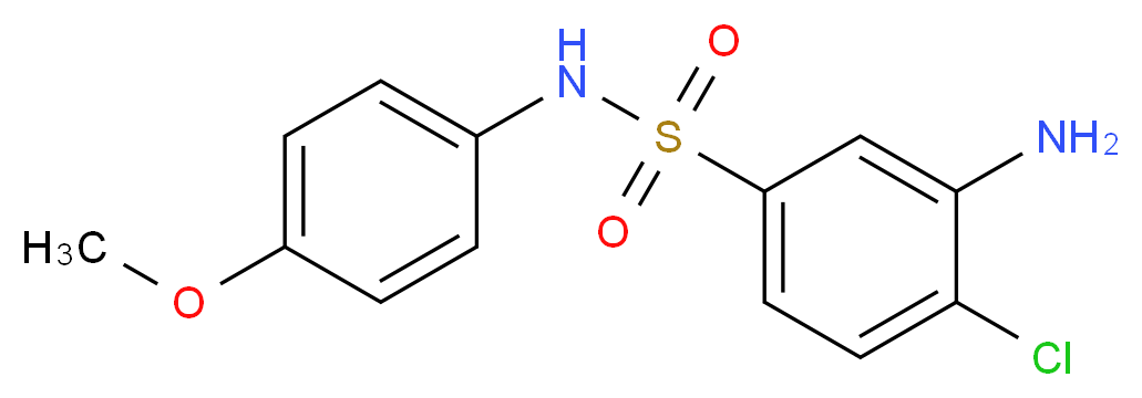3-Amino-4-chloro-N-(4-methoxy-phenyl)-benzenesulfonamide_分子结构_CAS_)