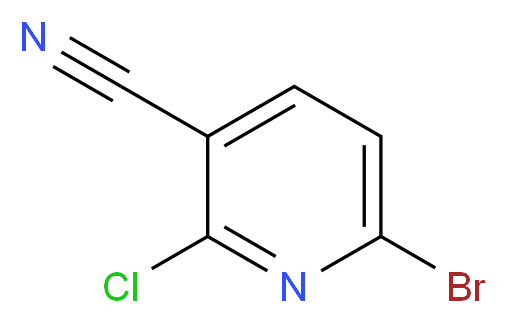 6-Bromo-2-chloronicotinonitrile_分子结构_CAS_)