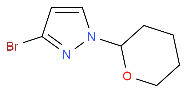 3-bromo-1-(oxan-2-yl)-1H-pyrazole_分子结构_CAS_1044270-96-3