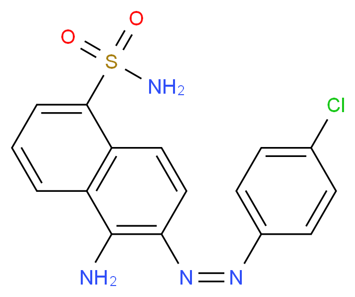 5-amino-6-[(Z)-2-(4-chlorophenyl)diazen-1-yl]naphthalene-1-sulfonamide_分子结构_CAS_118876-55-4