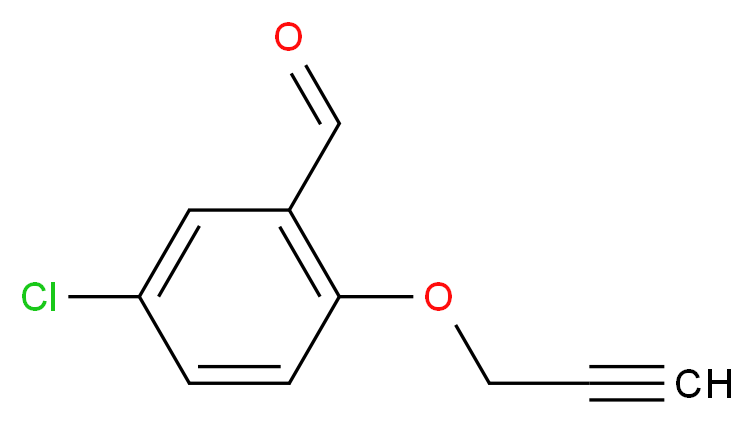 5-Chloro-2-(2-propynyloxy)benzenecarbaldehyde_分子结构_CAS_224317-64-0)