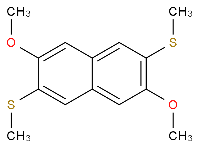 2,6-Dimethoxy-3,7-bis(methylthio)-naphthalene_分子结构_CAS_136559-34-7)