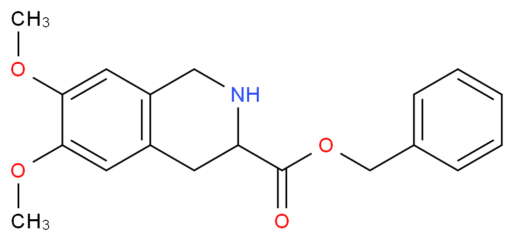 benzyl 6,7-dimethoxy-1,2,3,4-tetrahydroisoquinoline-3-carboxylate_分子结构_CAS_82586-59-2