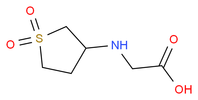 2-[(1,1-dioxo-1$l^{6}-thiolan-3-yl)amino]acetic acid_分子结构_CAS_51070-56-5