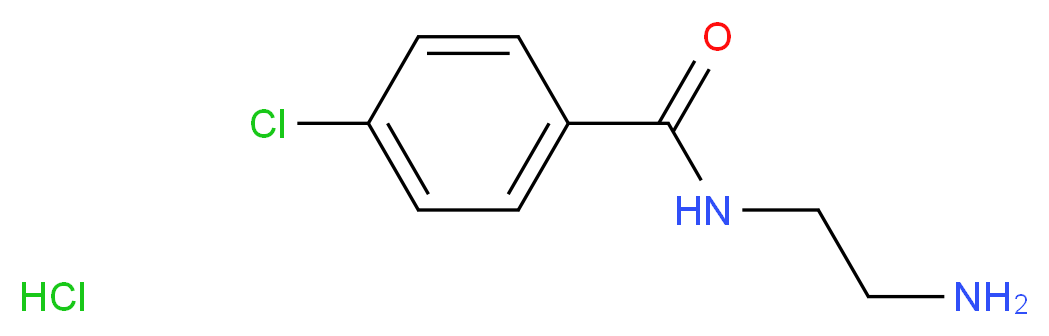 N-(2-AMINOETHYL)-4-CHLOROBENZAMIDE HYDROCHLORIDE_分子结构_CAS_94319-79-6)