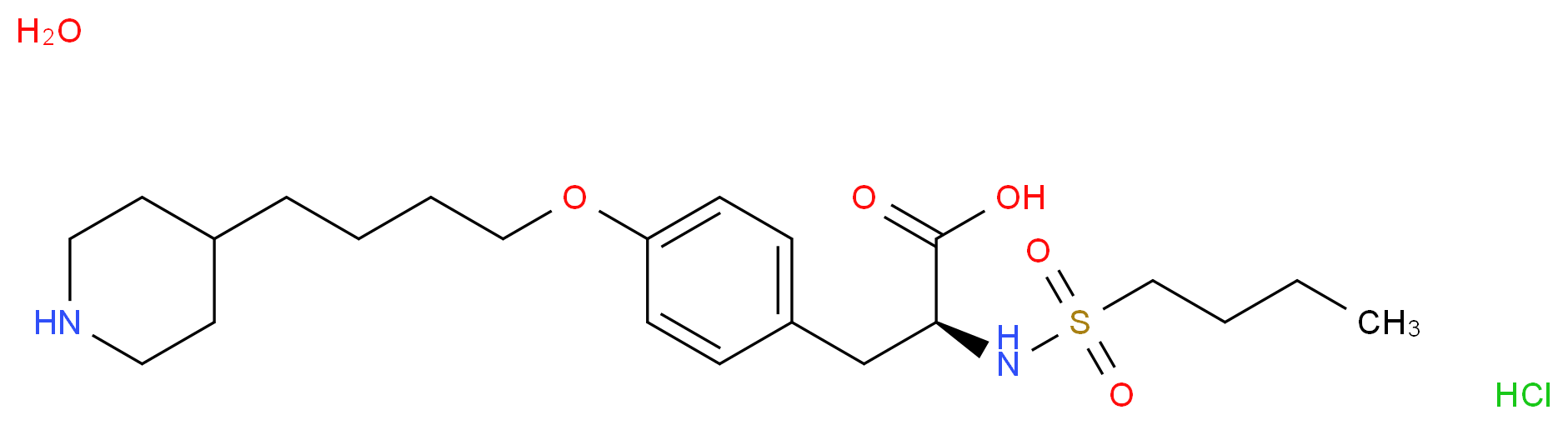 Tirofiban Hydrochloride Hydrate_分子结构_CAS_150915-40-5)