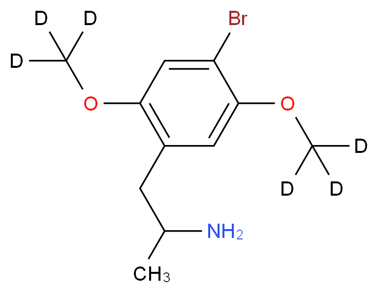 2,5-Dimethoxy-4-bromoamphetamine-d6_分子结构_CAS_1021684-64-9)