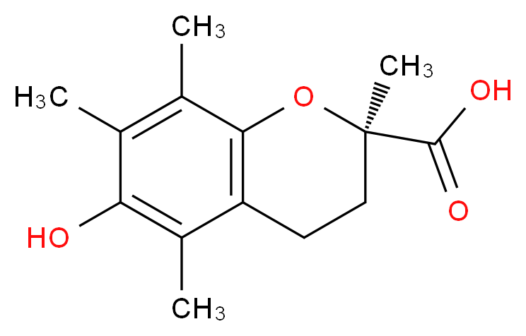 (R)-(+)-6-羟基-2,5,7,8-四甲基色满-2-羧酸_分子结构_CAS_53101-49-8)