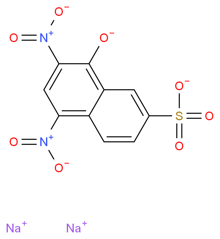 disodium 2,4-dinitro-7-sulfonatonaphthalen-1-olate_分子结构_CAS_846-70-8