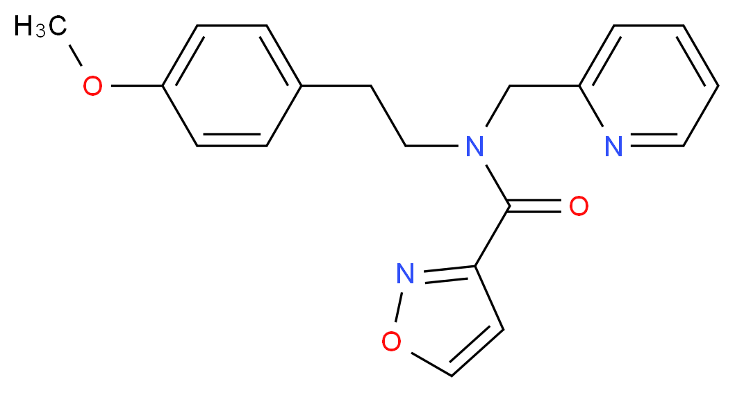 N-[2-(4-methoxyphenyl)ethyl]-N-(pyridin-2-ylmethyl)isoxazole-3-carboxamide_分子结构_CAS_)