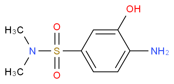 4-amino-3-hydroxy-N,N-dimethylbenzene-1-sulfonamide_分子结构_CAS_41608-75-7