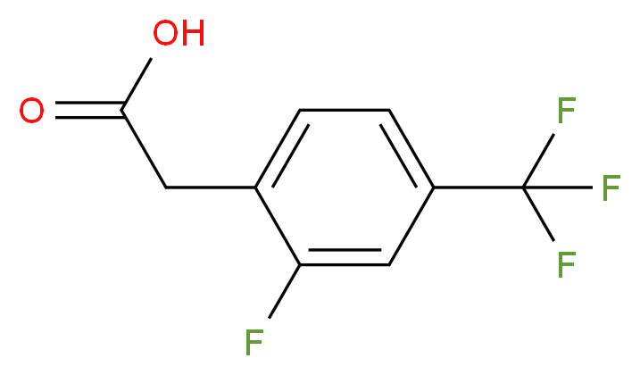 2-氟-4-(三氟甲基)苯乙酸_分子结构_CAS_209991-64-0)