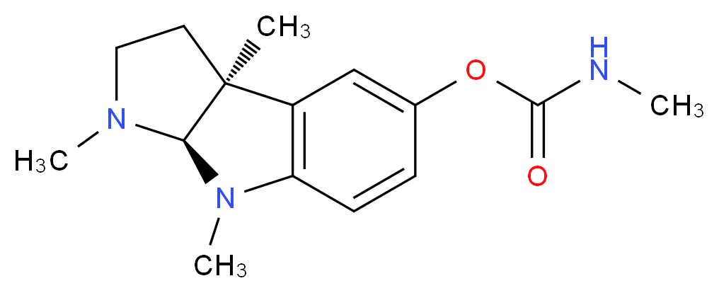 (3aS,8aR)-1,3a,8-trimethyl-1H,2H,3H,3aH,8H,8aH-pyrrolo[2,3-b]indol-5-yl N-methylcarbamate_分子结构_CAS_57-47-6