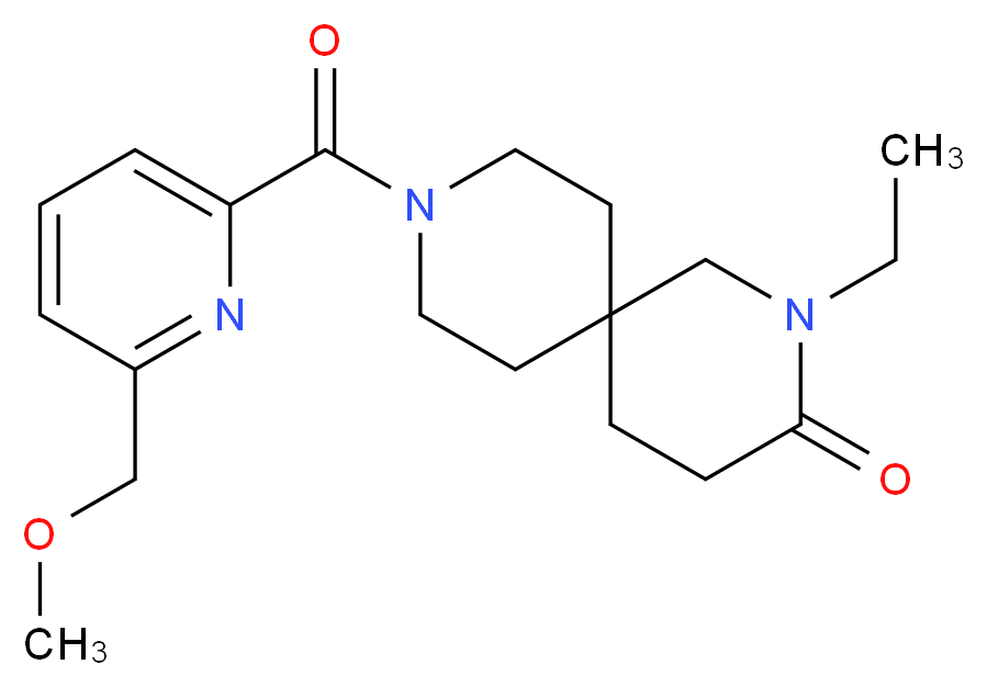 2-ethyl-9-{[6-(methoxymethyl)pyridin-2-yl]carbonyl}-2,9-diazaspiro[5.5]undecan-3-one_分子结构_CAS_)
