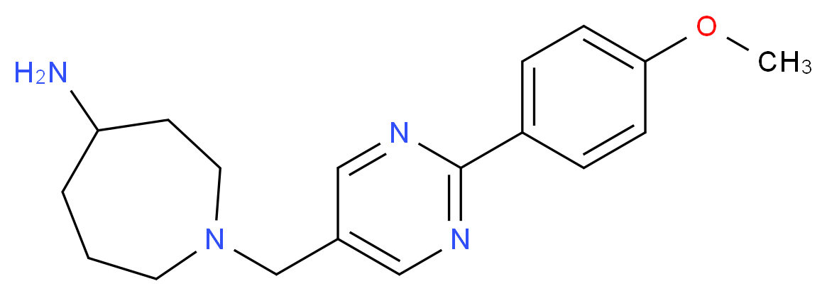1-{[2-(4-methoxyphenyl)pyrimidin-5-yl]methyl}azepan-4-amine_分子结构_CAS_)