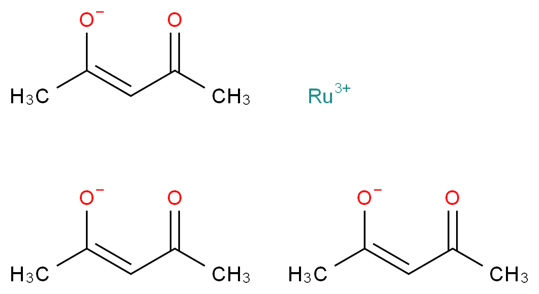 ruthenium(3+) ion tris((2Z)-4-oxopent-2-en-2-olate)_分子结构_CAS_14284-93-6