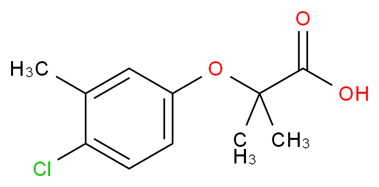 2-(4-Chloro-3-methyl-phenoxy)-2-methyl-propionic acid_分子结构_CAS_)