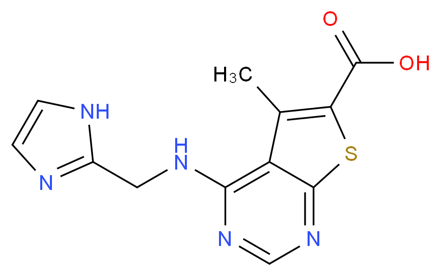 4-[(1H-imidazol-2-ylmethyl)amino]-5-methylthieno[2,3-d]pyrimidine-6-carboxylic acid_分子结构_CAS_)