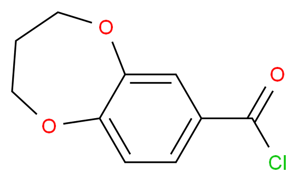 3,4-dihydro-2H-1,5-benzodioxepine-7-carbonyl chloride_分子结构_CAS_306934-86-1