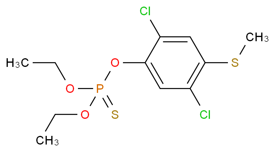 2,5-dichloro-4-(methylsulfanyl)phenyl ethyl ethoxy(sulfanylidene)phosphonite_分子结构_CAS_60238-56-4