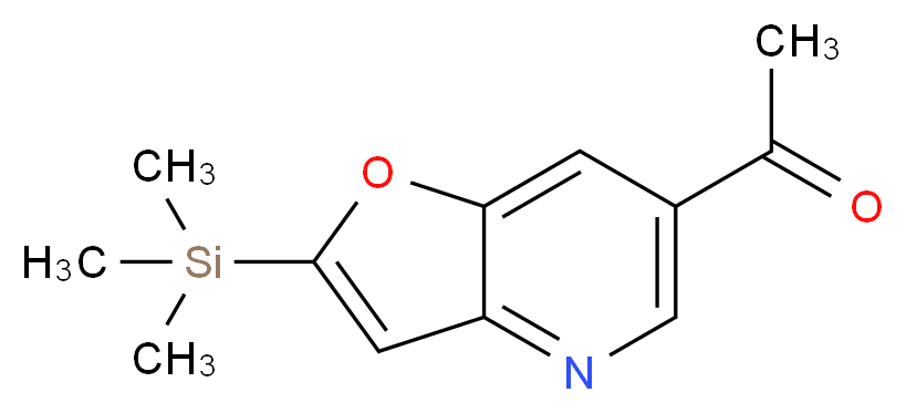 1-[2-(trimethylsilyl)furo[3,2-b]pyridin-6-yl]ethan-1-one_分子结构_CAS_1228666-31-6