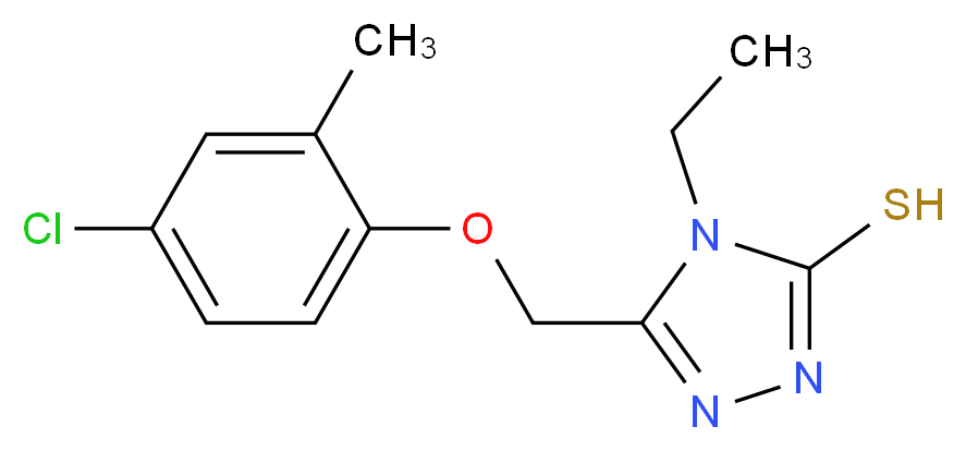 5-[(4-Chloro-2-methylphenoxy)methyl]-4-ethyl-4H-1,2,4-triazole-3-thiol_分子结构_CAS_588673-88-5)