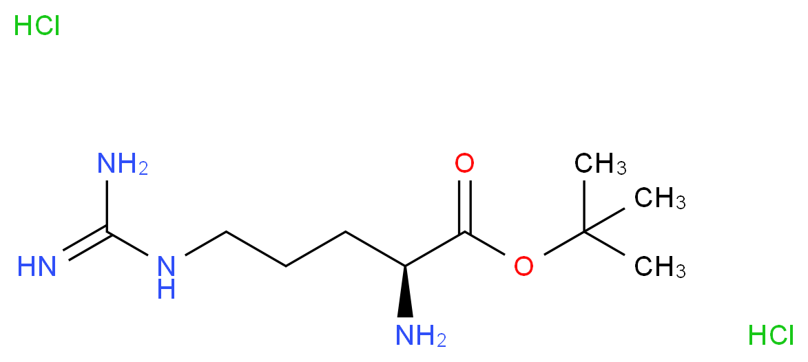 tert-butyl (2S)-2-amino-5-carbamimidamidopentanoate dihydrochloride_分子结构_CAS_87459-72-1