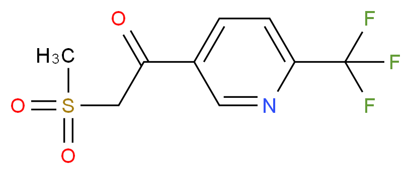 2-Methylsulfonyl-1-[6-(trifluoromethyl)-pyridin-3-yl]ethanone_分子结构_CAS_386704-14-9)