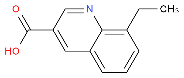 8-ETHYLQUINOLINE-3-CARBOXYLIC ACID_分子结构_CAS_71082-56-9)