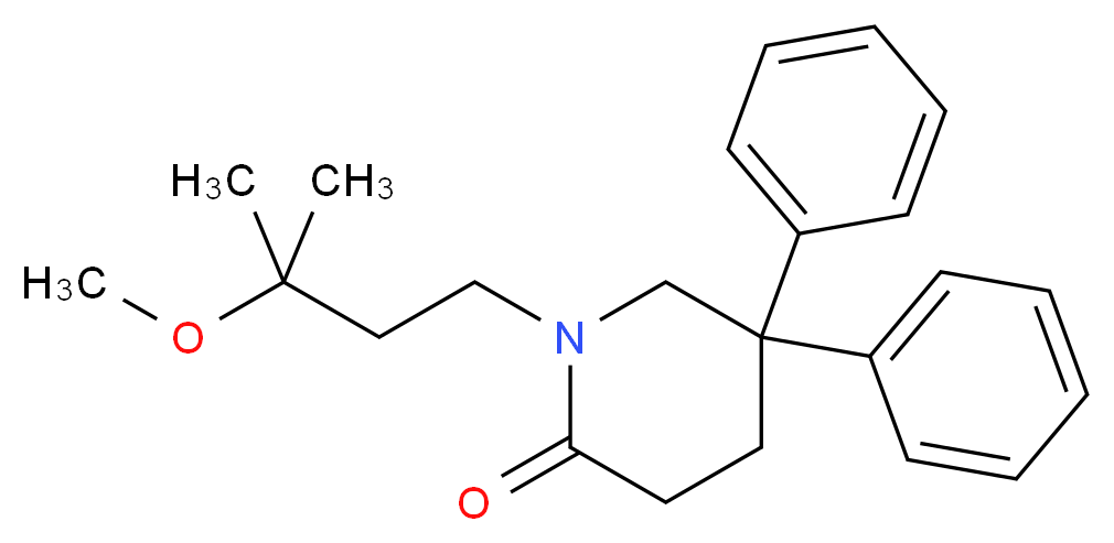 1-(3-methoxy-3-methylbutyl)-5,5-diphenylpiperidin-2-one_分子结构_CAS_)