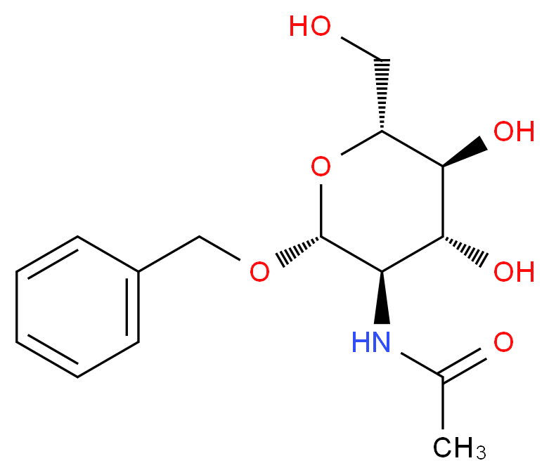 N-[(2R,3R,4R,5S,6R)-2-(benzyloxy)-4,5-dihydroxy-6-(hydroxymethyl)oxan-3-yl]acetamide_分子结构_CAS_13343-67-4