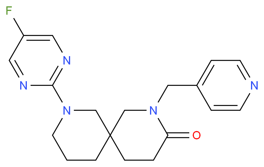8-(5-fluoro-2-pyrimidinyl)-2-(4-pyridinylmethyl)-2,8-diazaspiro[5.5]undecan-3-one_分子结构_CAS_)