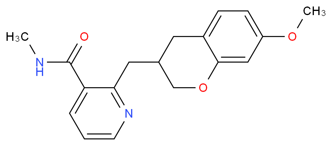 2-[(7-methoxy-3,4-dihydro-2H-chromen-3-yl)methyl]-N-methylnicotinamide_分子结构_CAS_)