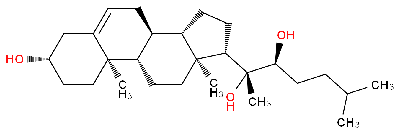 (2R,3S)-2-[(1S,2R,5S,10S,11S,14S,15S)-5-hydroxy-2,15-dimethyltetracyclo[8.7.0.0<sup>2</sup>,<sup>7</sup>.0<sup>1</sup><sup>1</sup>,<sup>1</sup><sup>5</sup>]heptadec-7-en-14-yl]-6-methylheptane-2,3-diol_分子结构_CAS_26649-05-8