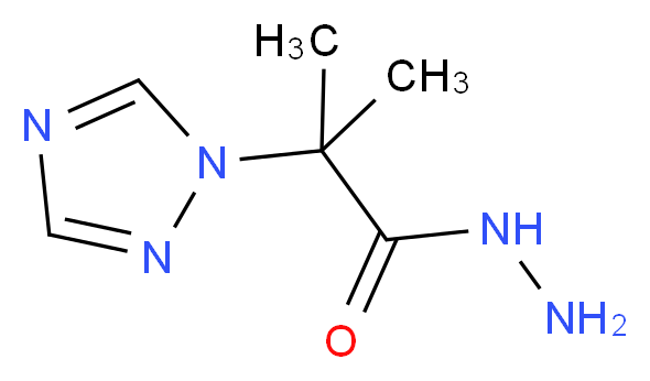2-Methyl-2-(1H-1,2,4-triazol-1-yl)propanohydrazide_分子结构_CAS_)