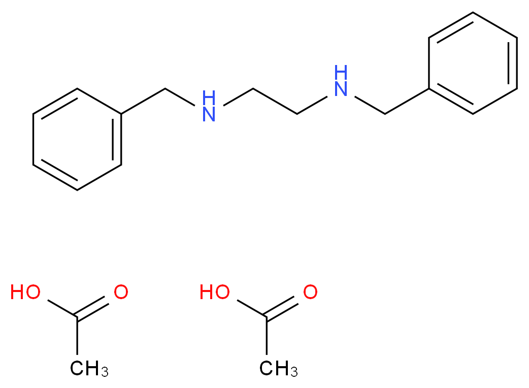 N,N'-DIBENZYLETHYLENEDIAMINE DIACETATE_分子结构_CAS_122-75-8)