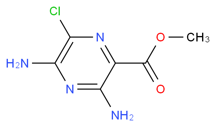 Methyl 3,5-diamino-6-chloropyrazine-2-carboxylate_分子结构_CAS_1458-01-1)