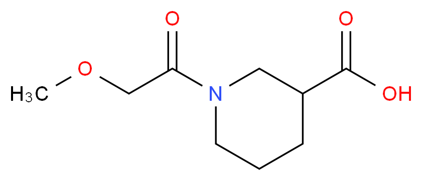 1-(Methoxyacetyl)piperidine-3-carboxylic acid_分子结构_CAS_)