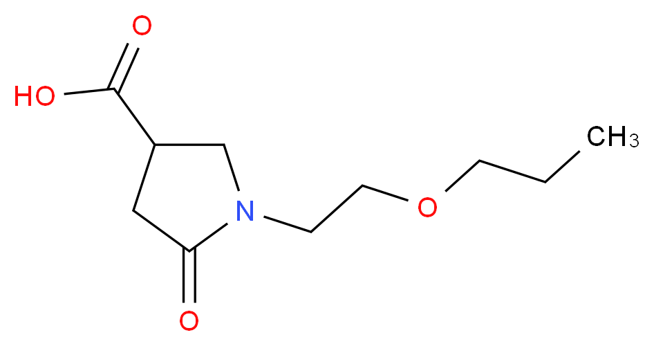 5-oxo-1-(2-propoxyethyl)pyrrolidine-3-carboxylic acid_分子结构_CAS_)
