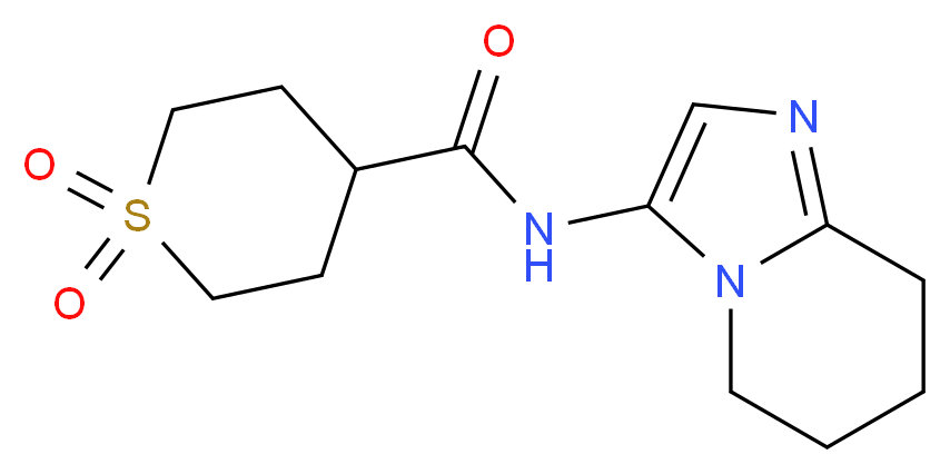 N-(5,6,7,8-tetrahydroimidazo[1,2-a]pyridin-3-yl)tetrahydro-2H-thiopyran-4-carboxamide 1,1-dioxide_分子结构_CAS_)