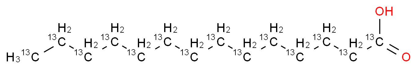 (1,2,3,4,5,6,7,8,9,10,11,12,13,14-<sup>1</sup><sup>3</sup>C<sub>1</sub><sub>4</sub>)tetradecanoic acid_分子结构_CAS_62217-70-3