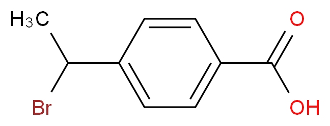 4-(1-bromoethyl)benzoic acid_分子结构_CAS_113023-73-7